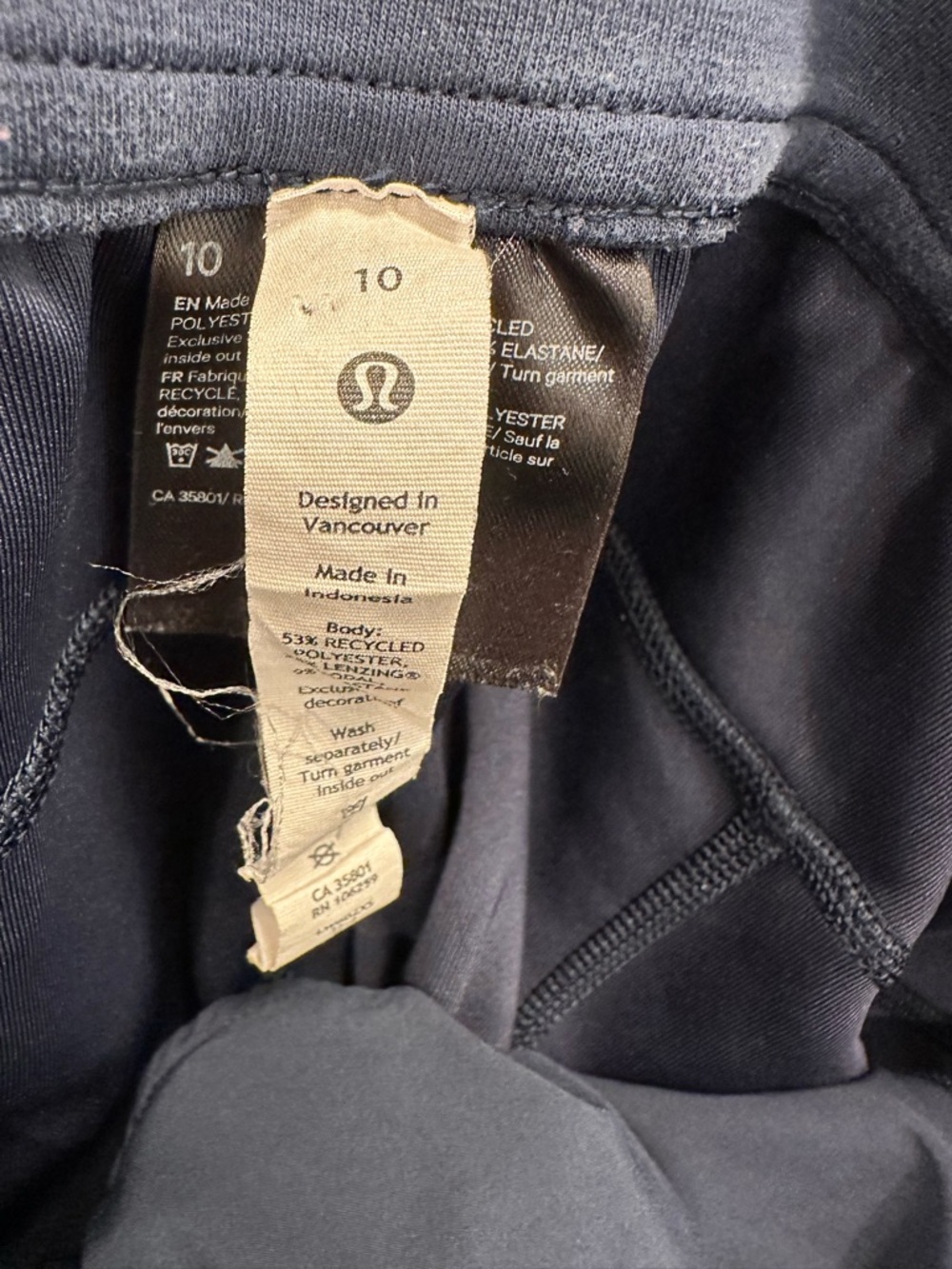 Lululemon Softstreme High-Rise Straight Leg Crop Pants True Navy Size 10 - Picture 6 of 7